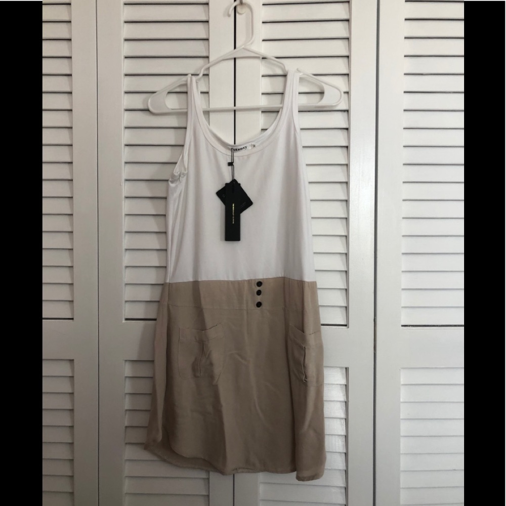 Tan & White dress